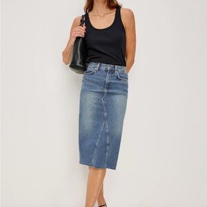 Rails Highland Denim Midi Skirt